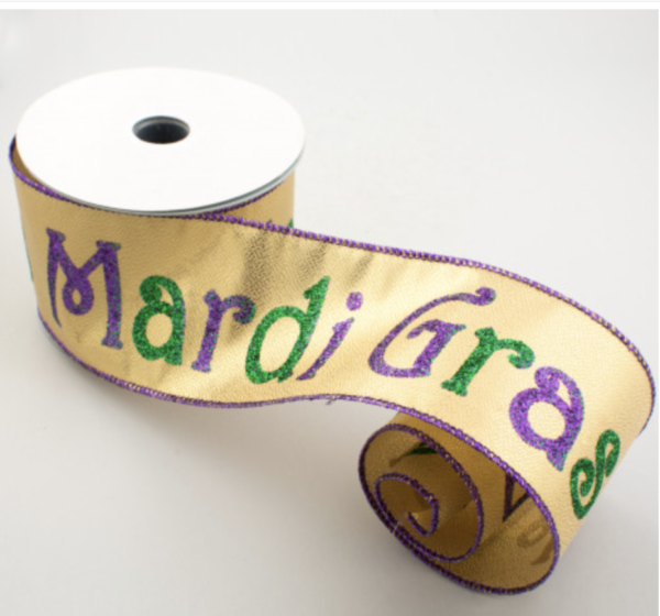 Mardi Gras Greeting Ribbon